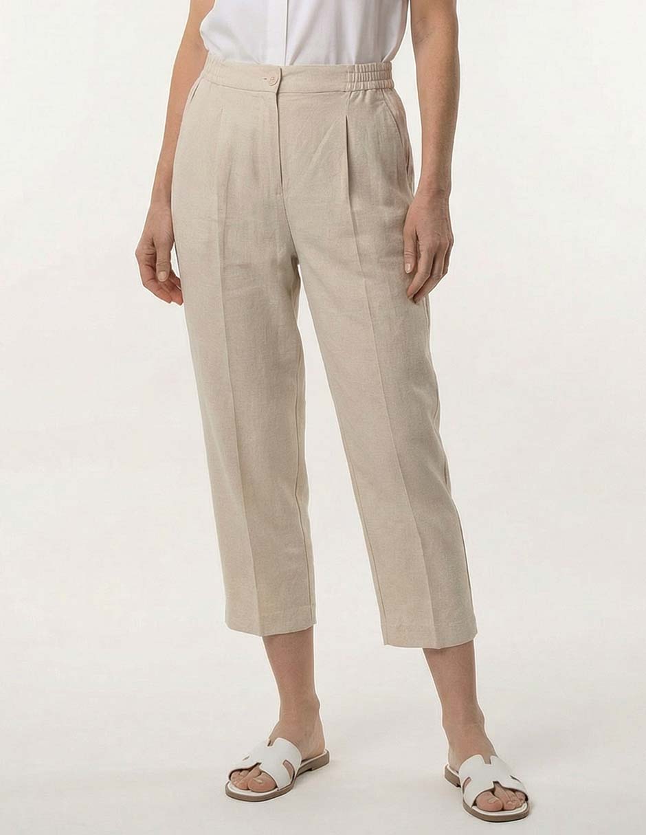 Pantalón capri recto para mujer