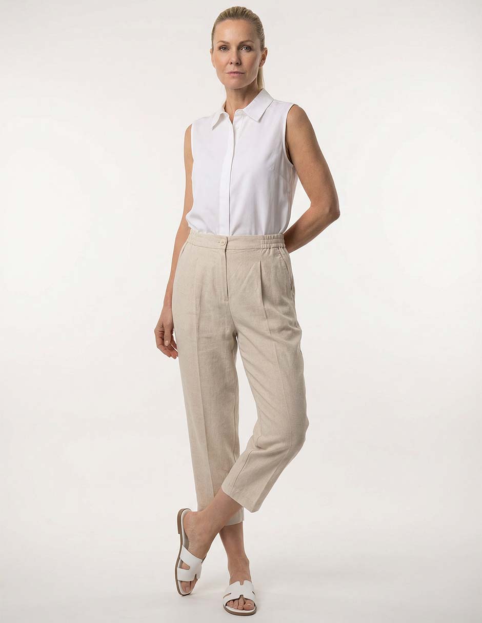 Pantalón capri recto para mujer 4