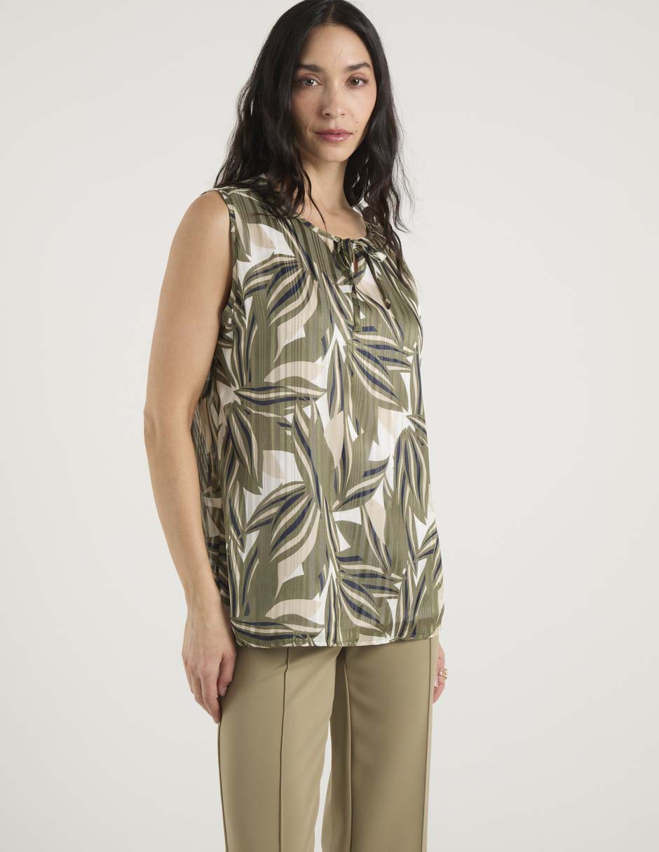 Blusa sin manga para mujer