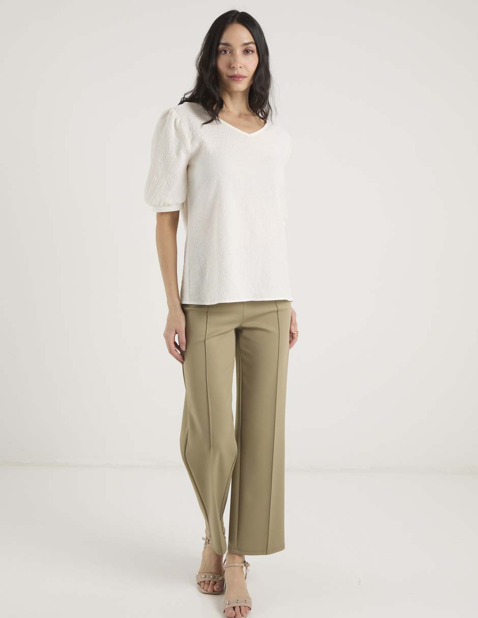 Blusa manga al codo para mujer 4