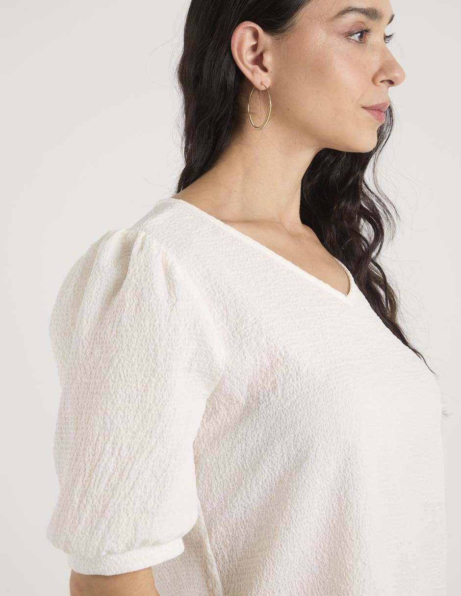 Blusa manga al codo para mujer 3
