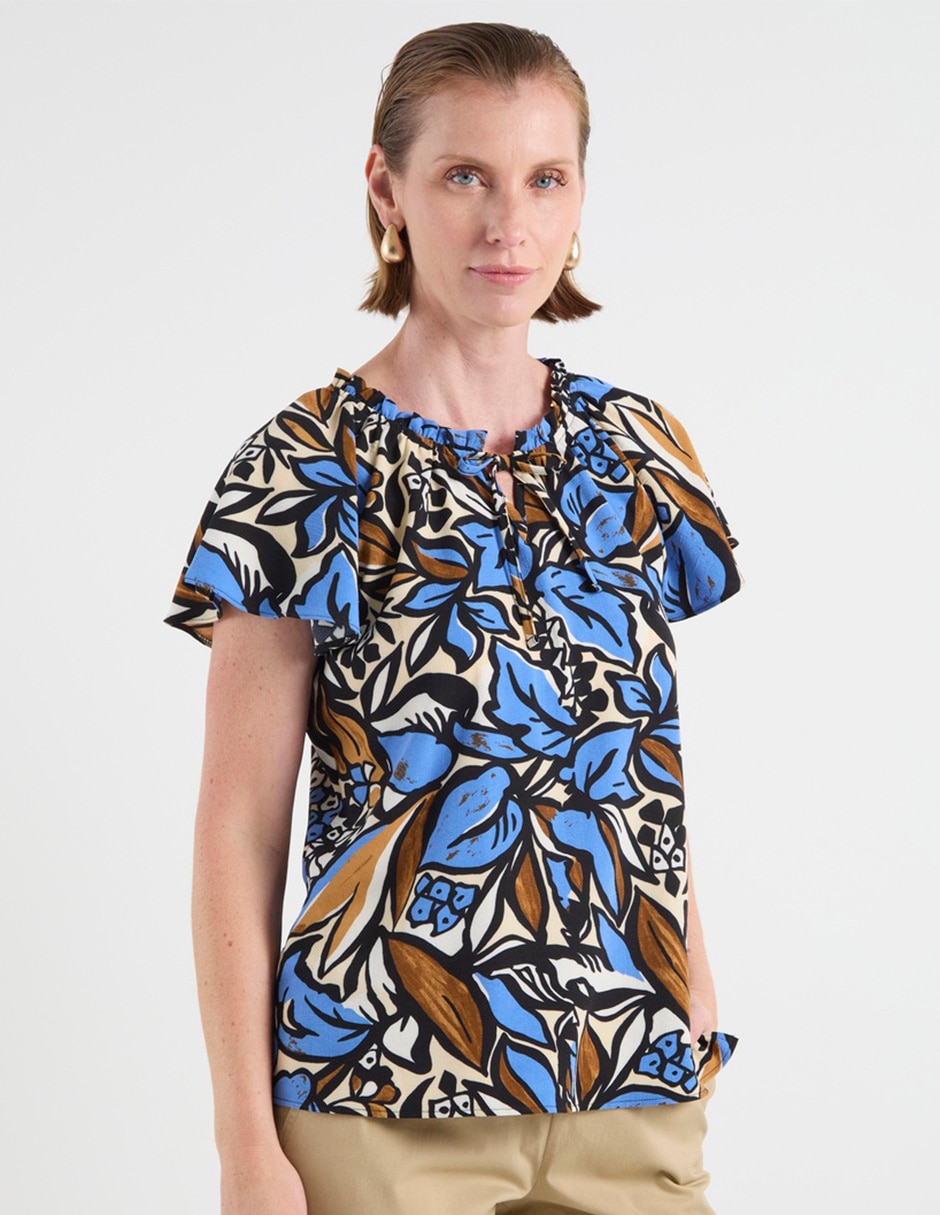 Blusa manga corta para mujer 7