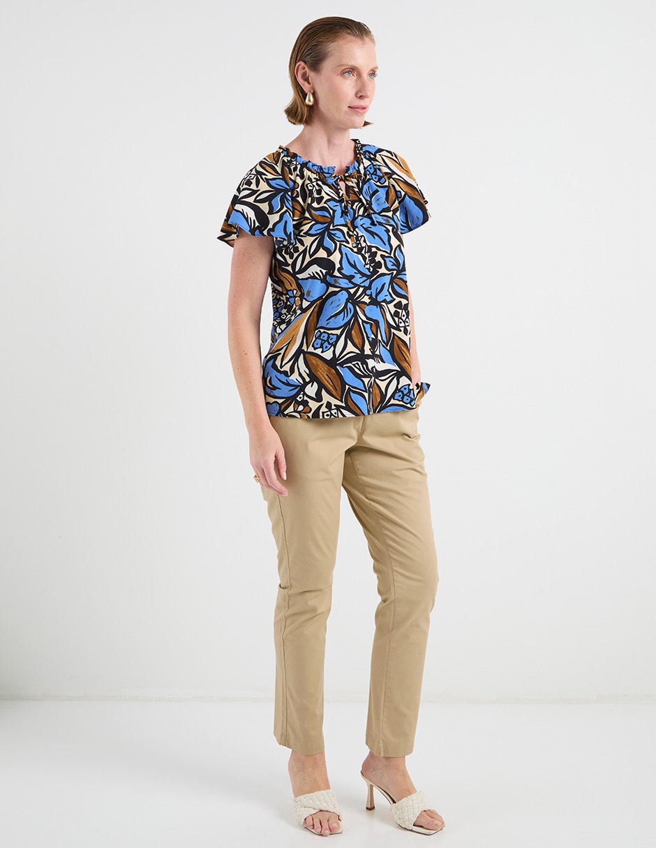 Blusa manga corta para mujer 8