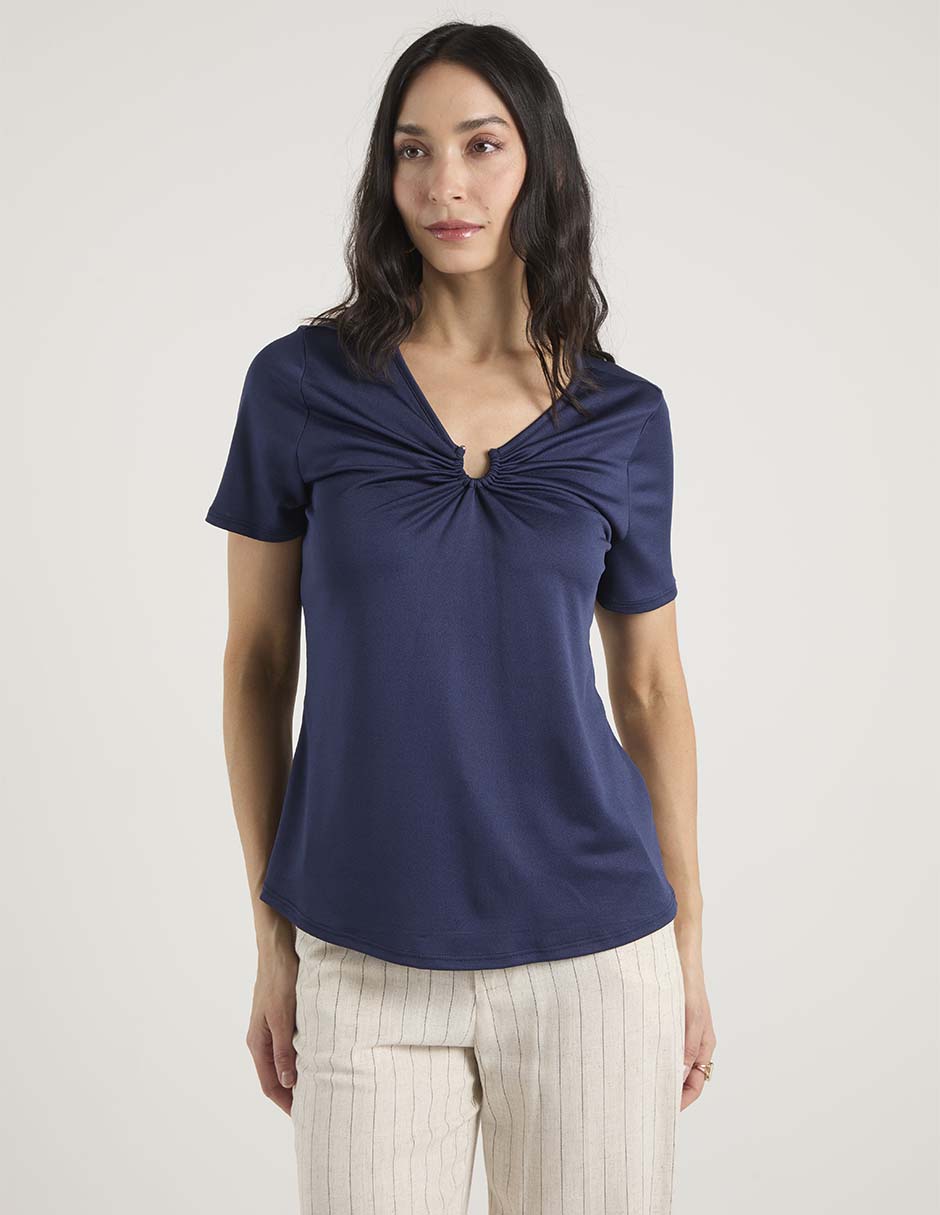 Blusa manga corta para mujer