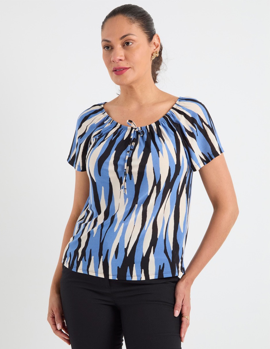 Blusa manga corta para mujer 7