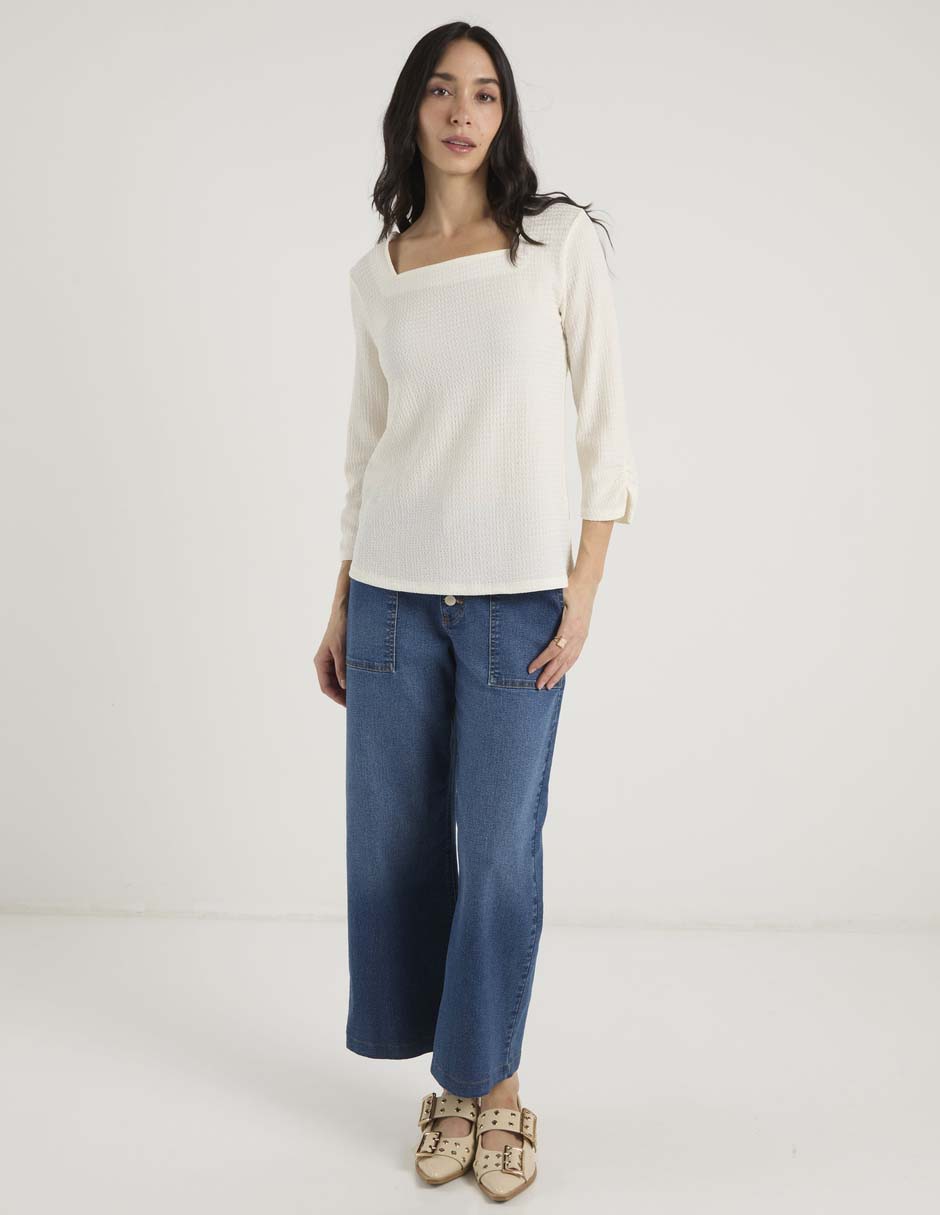 Blusa manga 3/4 para mujer 4