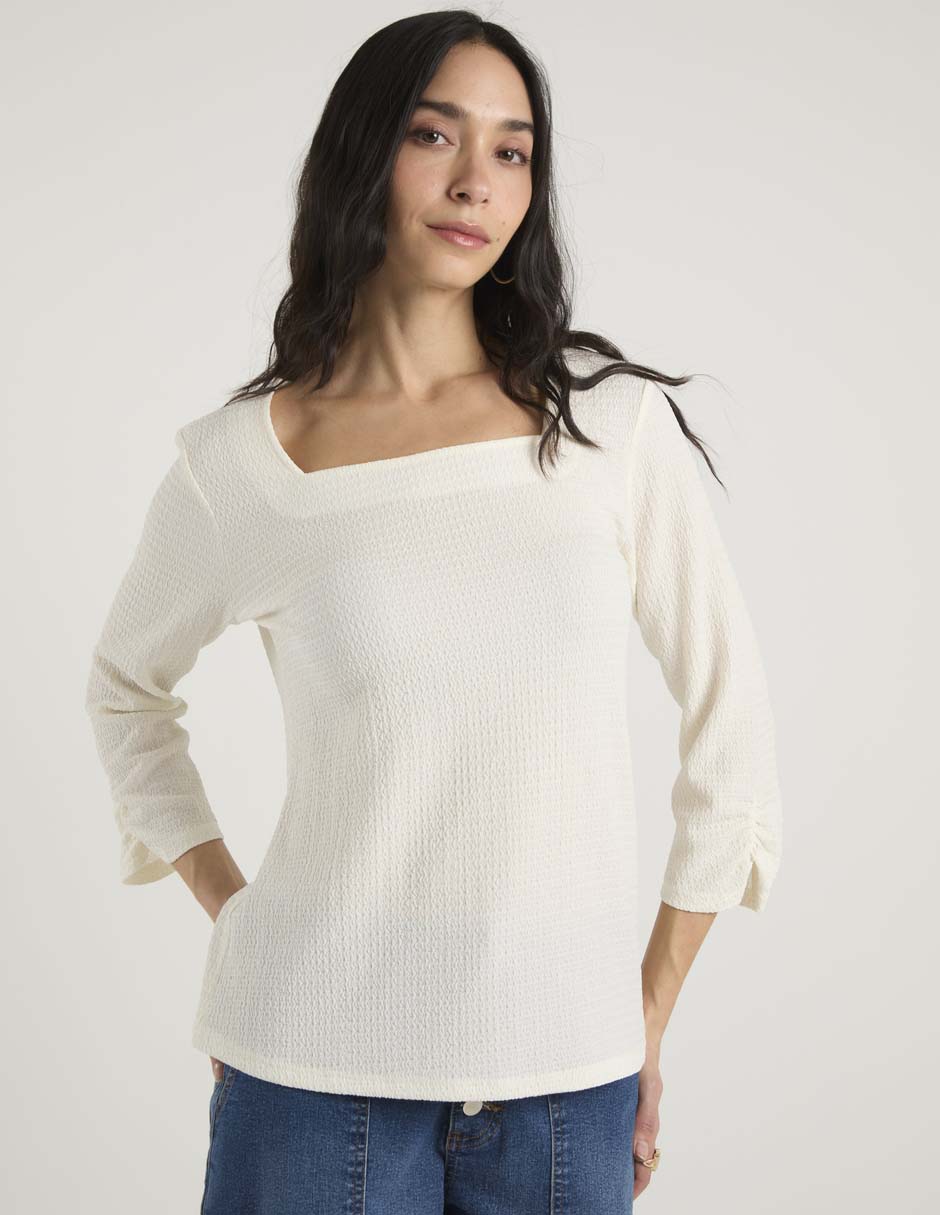 Blusa manga 3/4 para mujer Blusa manga 3/4 para mujer