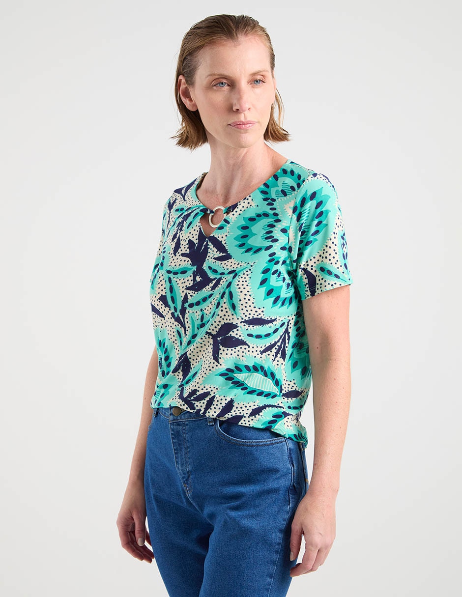 Blusa manga corta para mujer 8