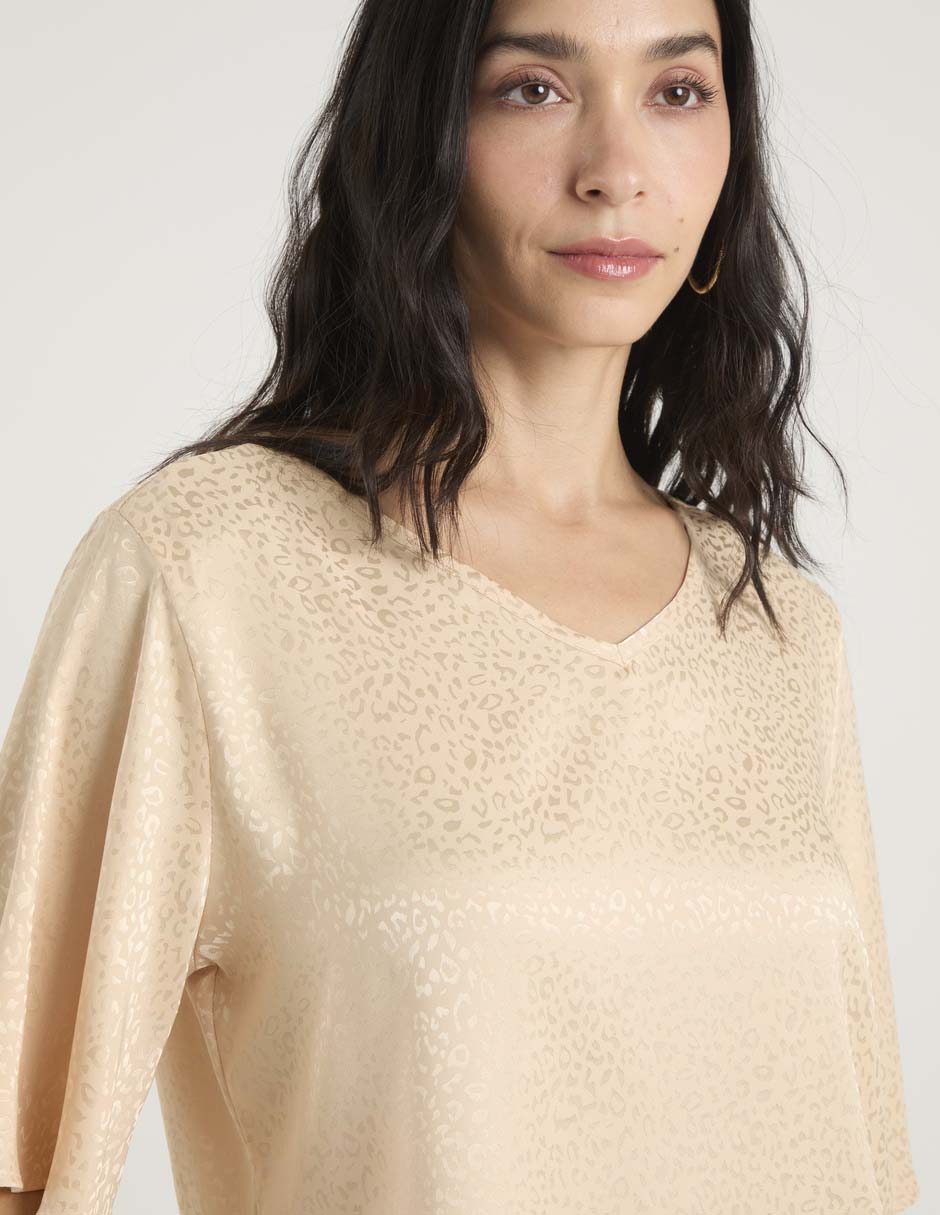 Blusa manga al codo para mujer 3