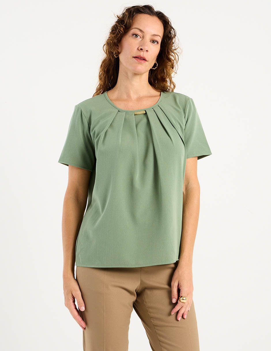 Blusa manga corta para mujer 7