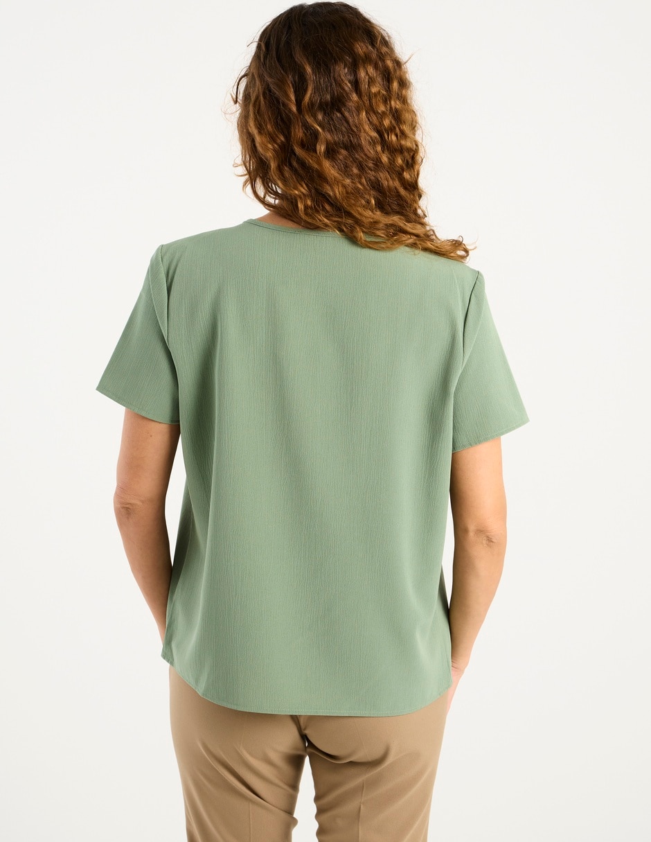 Blusa manga corta para mujer 11