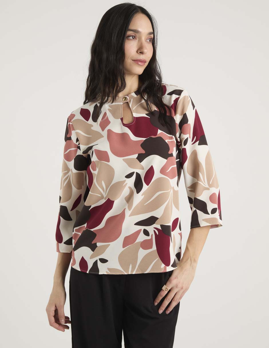 Blusa manga 3/4 para mujer Blusa manga 3/4 para mujer