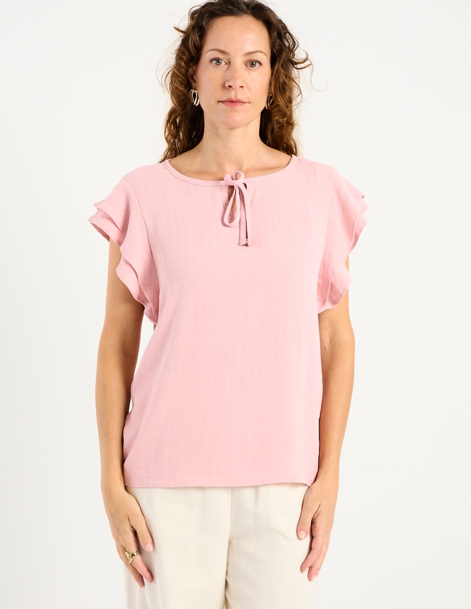 Blusa manga corta para mujer 7
