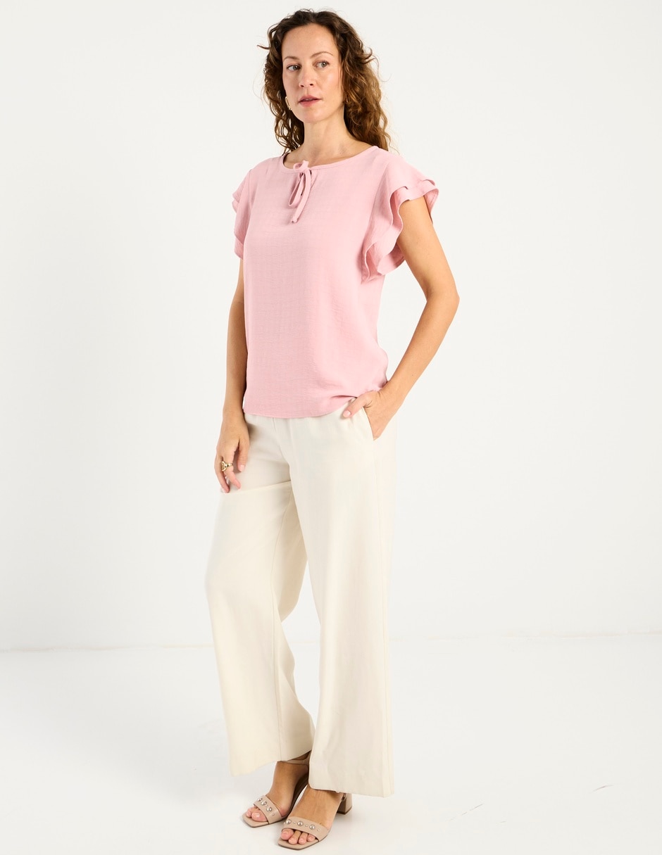Blusa manga corta para mujer 8