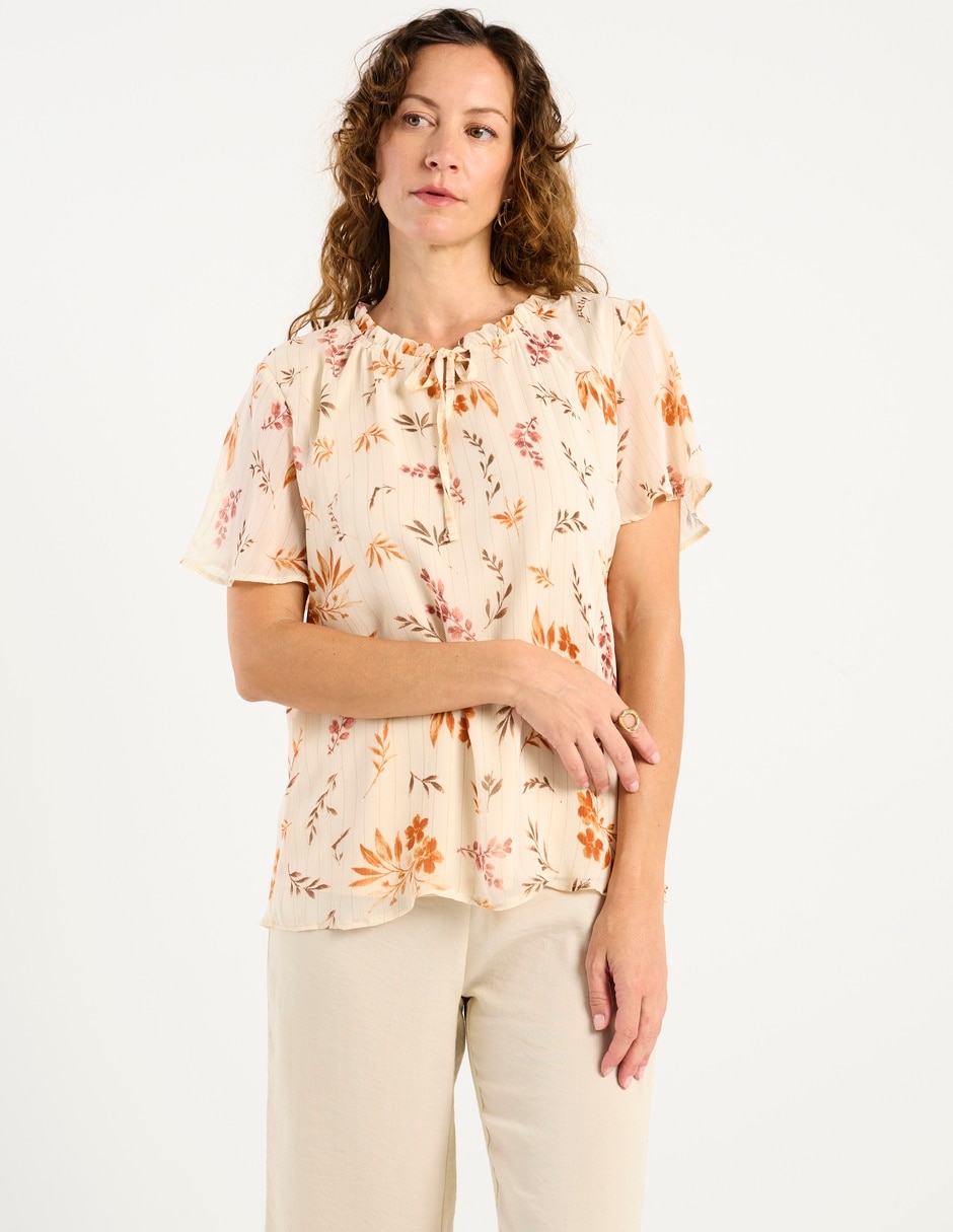 Blusa manga corta para mujer 7