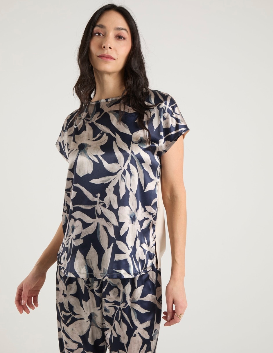 Blusa manga corta para mujer