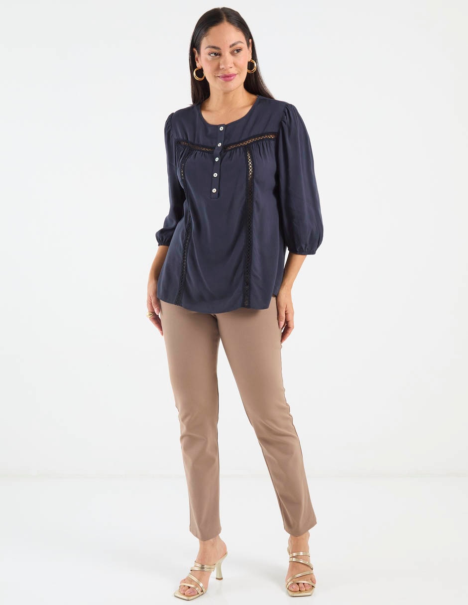 Legging cintura alta con pretina para mujer 4
