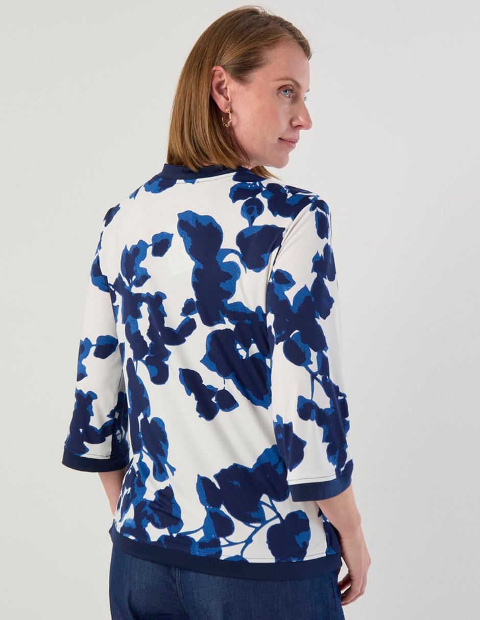 Blusa La Mode manga 3/4 para mujer