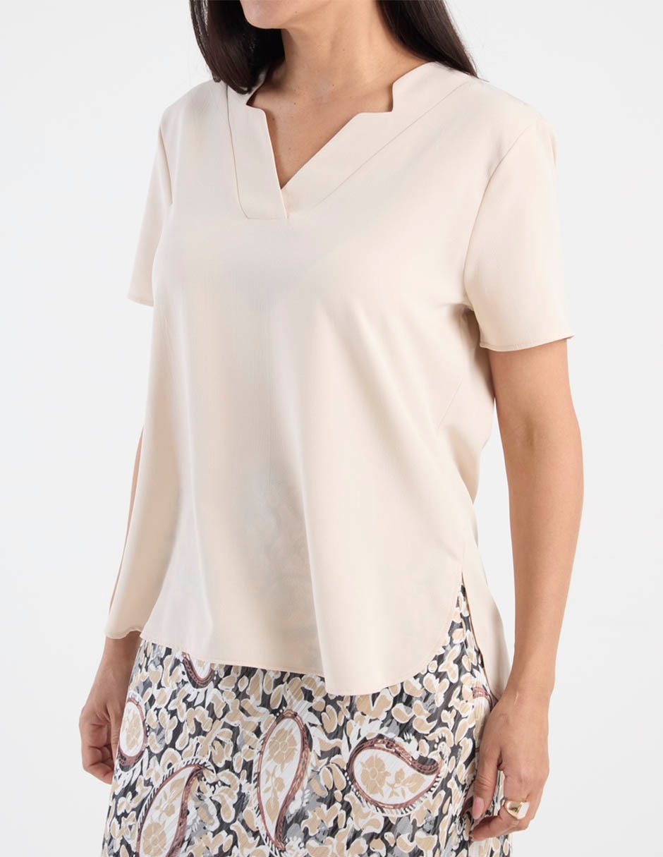 Blusa manga corta para mujer 5