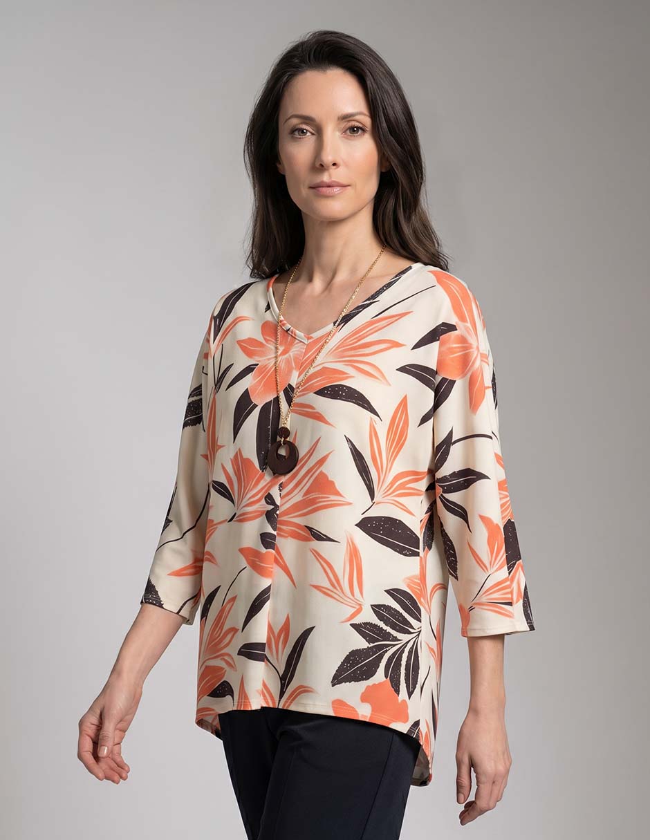 Blusa manga 3/4 para mujer Blusa manga 3/4 para mujer