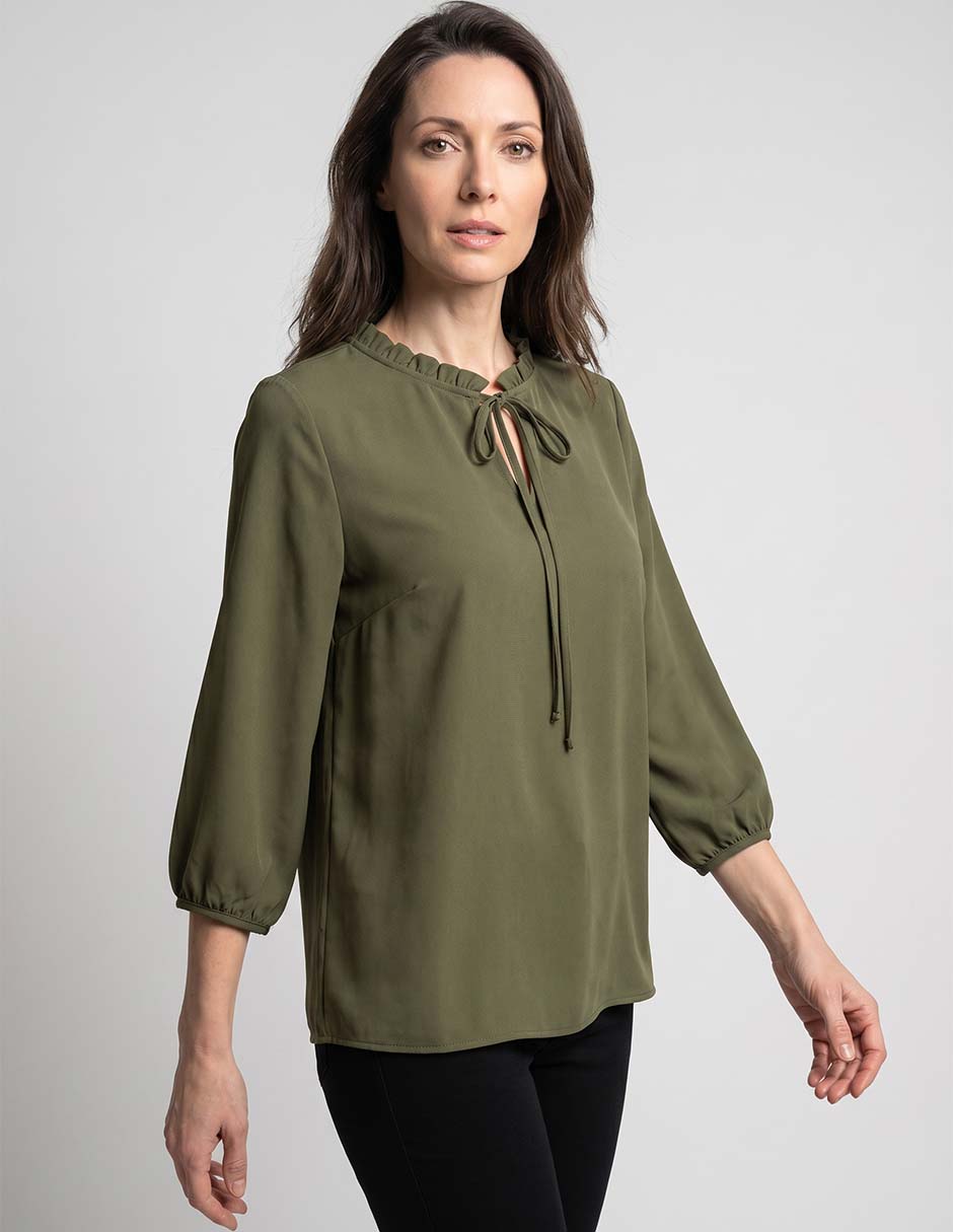 Blusa La Mode manga 3/4 para mujer