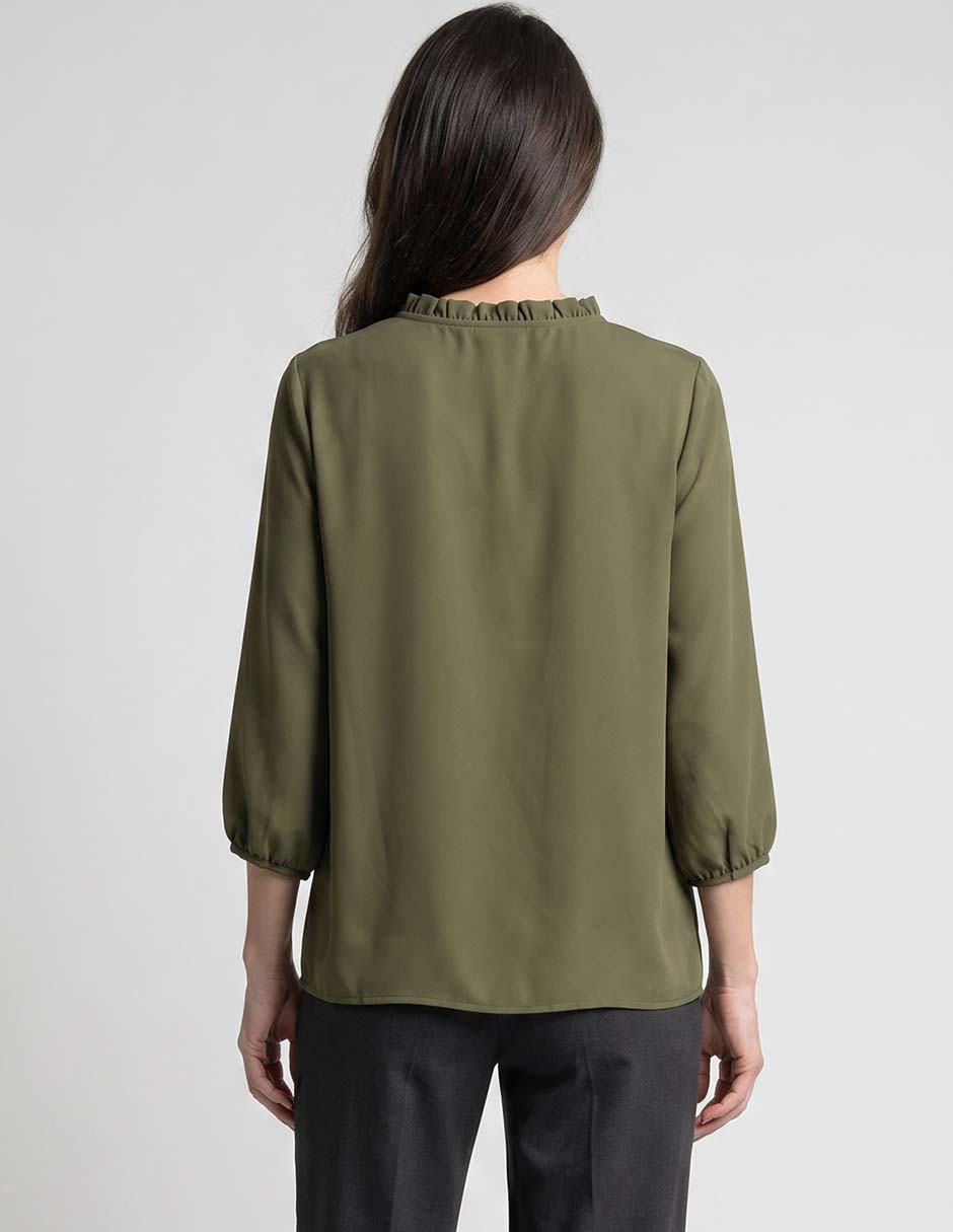 Blusa La Mode manga 3/4 para mujer