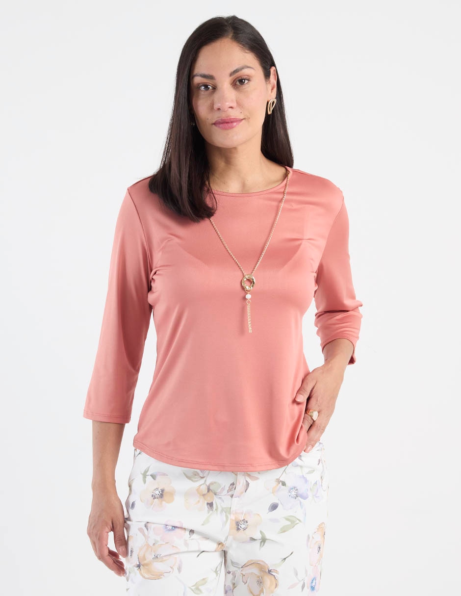 Blusa manga 3/4 para mujer Blusa manga 3/4 para mujer