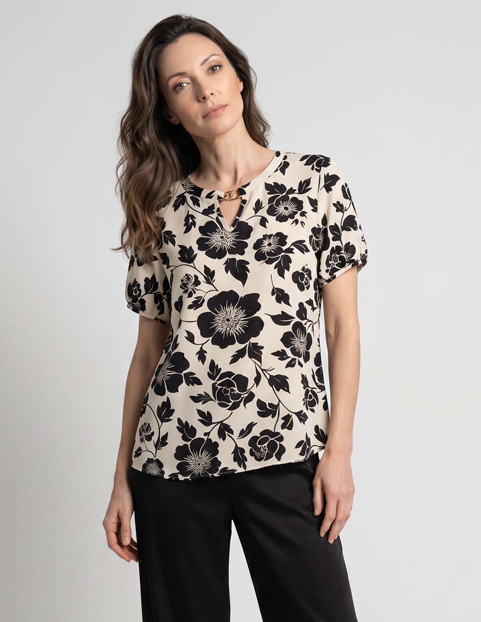 Blusa La Mode manga corta para mujer