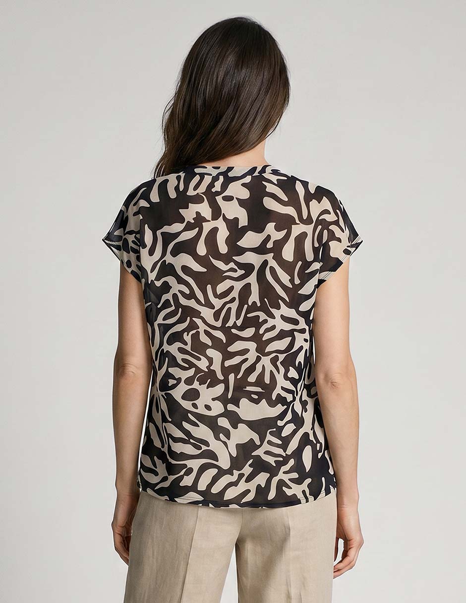 Blusa La Mode manga corta para mujer