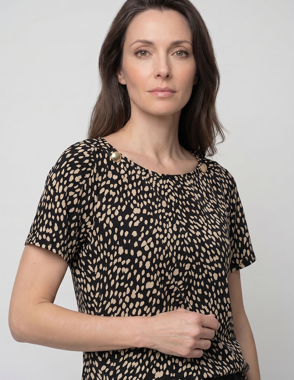 Blusa manga corta para mujer 3