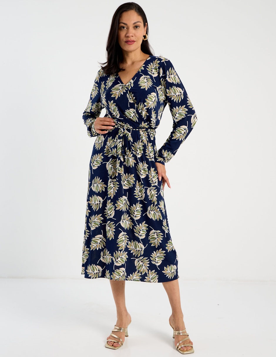 Vestido midi casual La Mode para mujer