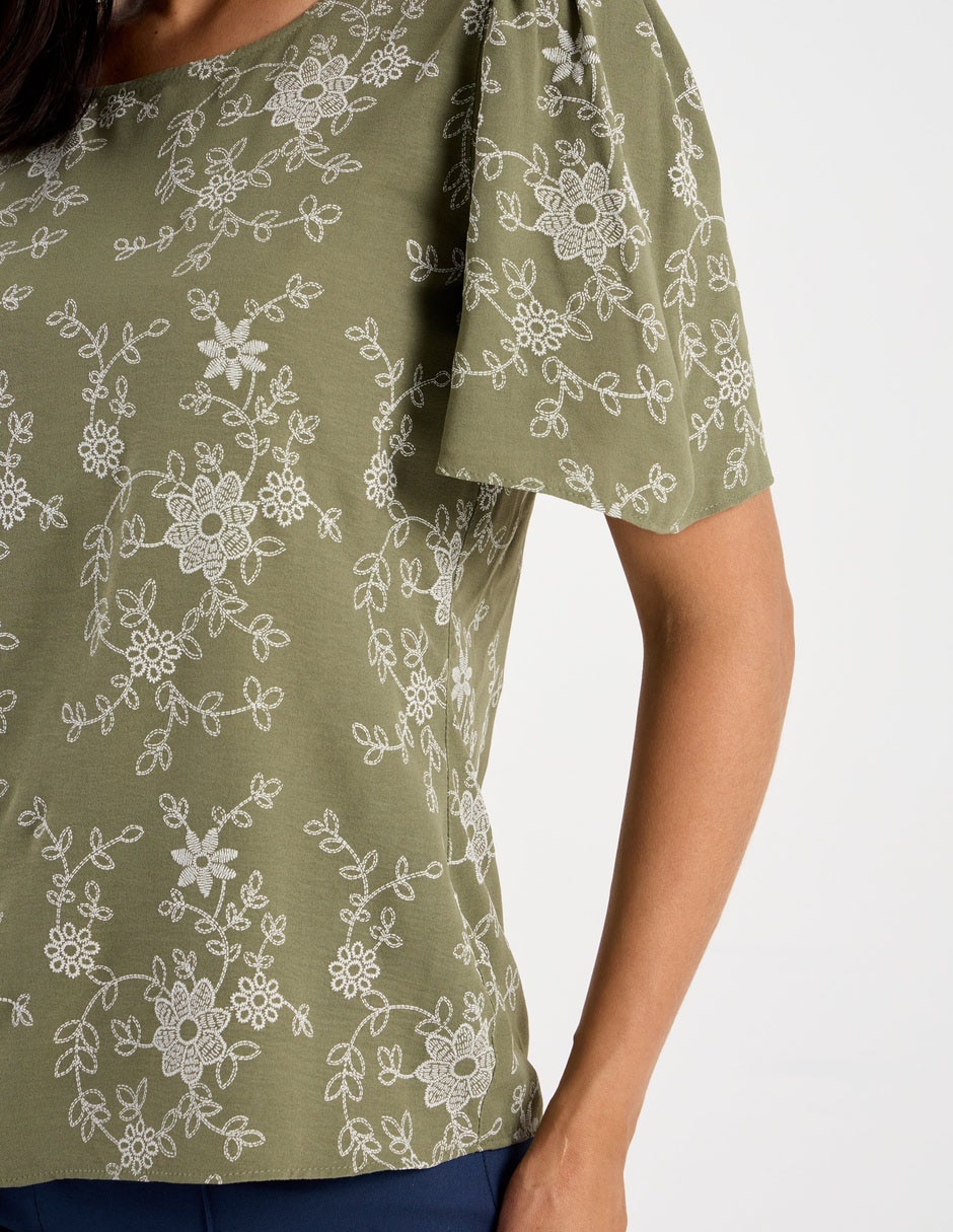 Blusa manga corta para mujer 4