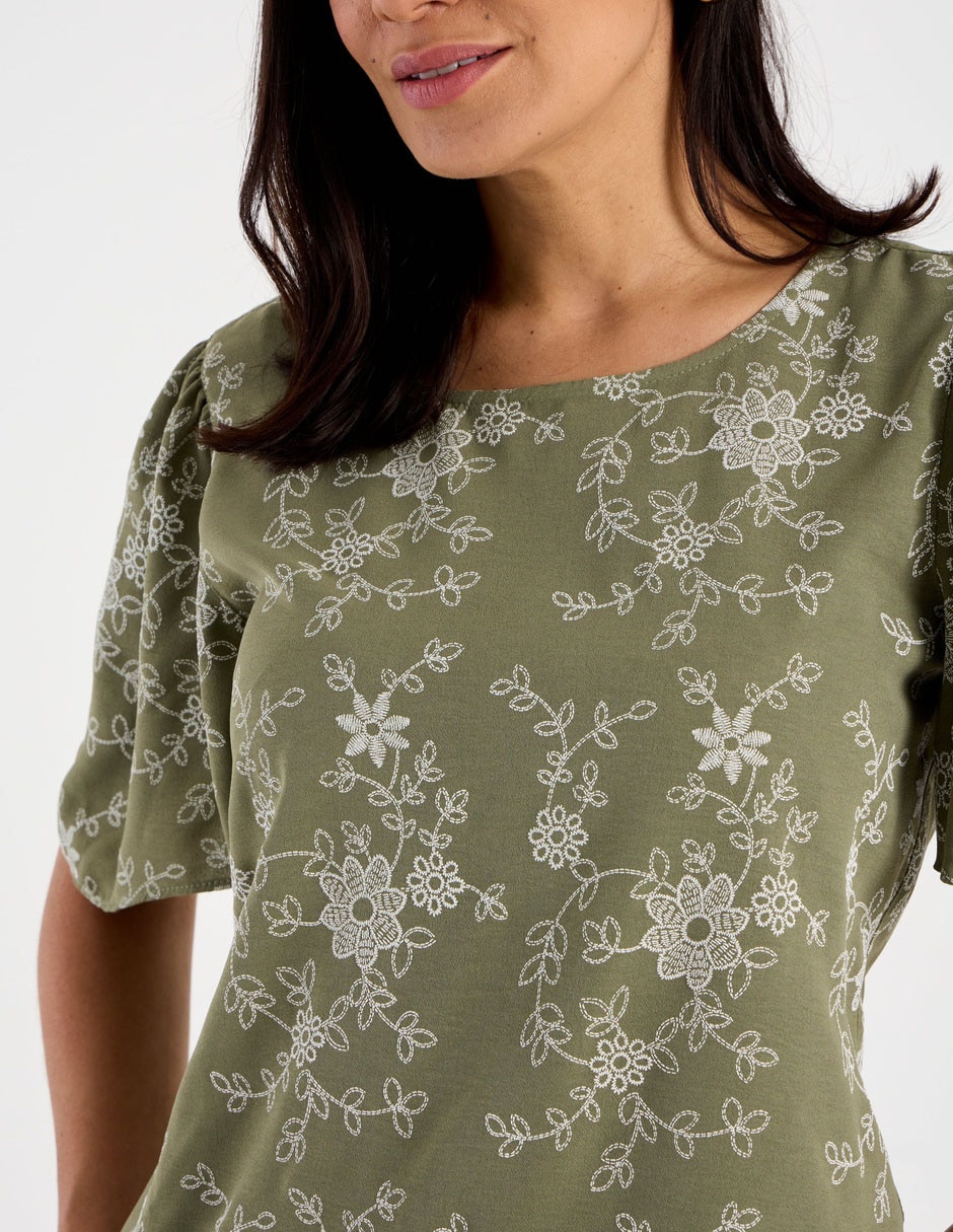 Blusa manga corta para mujer 5