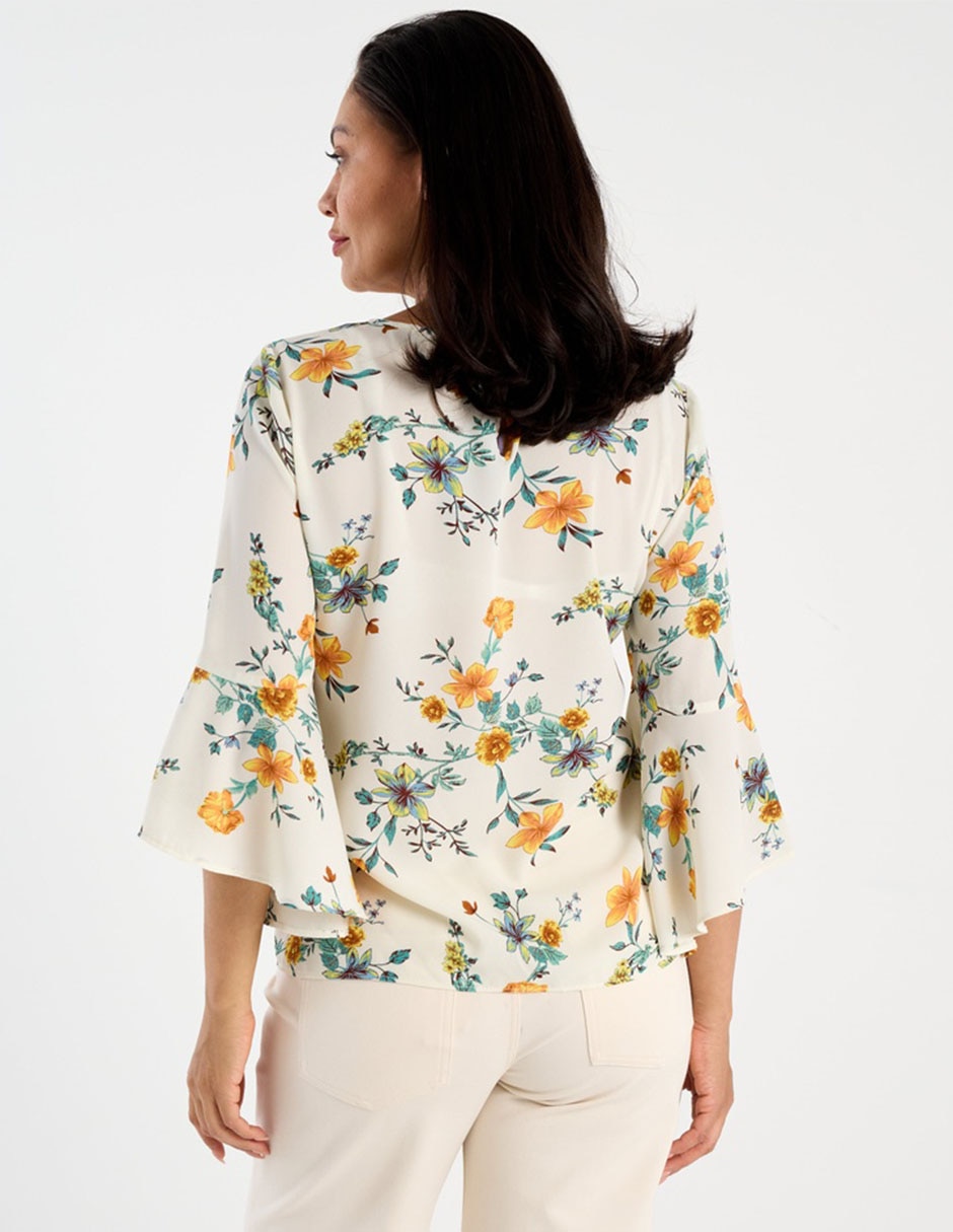 Blusa La Mode manga 3/4 para mujer
