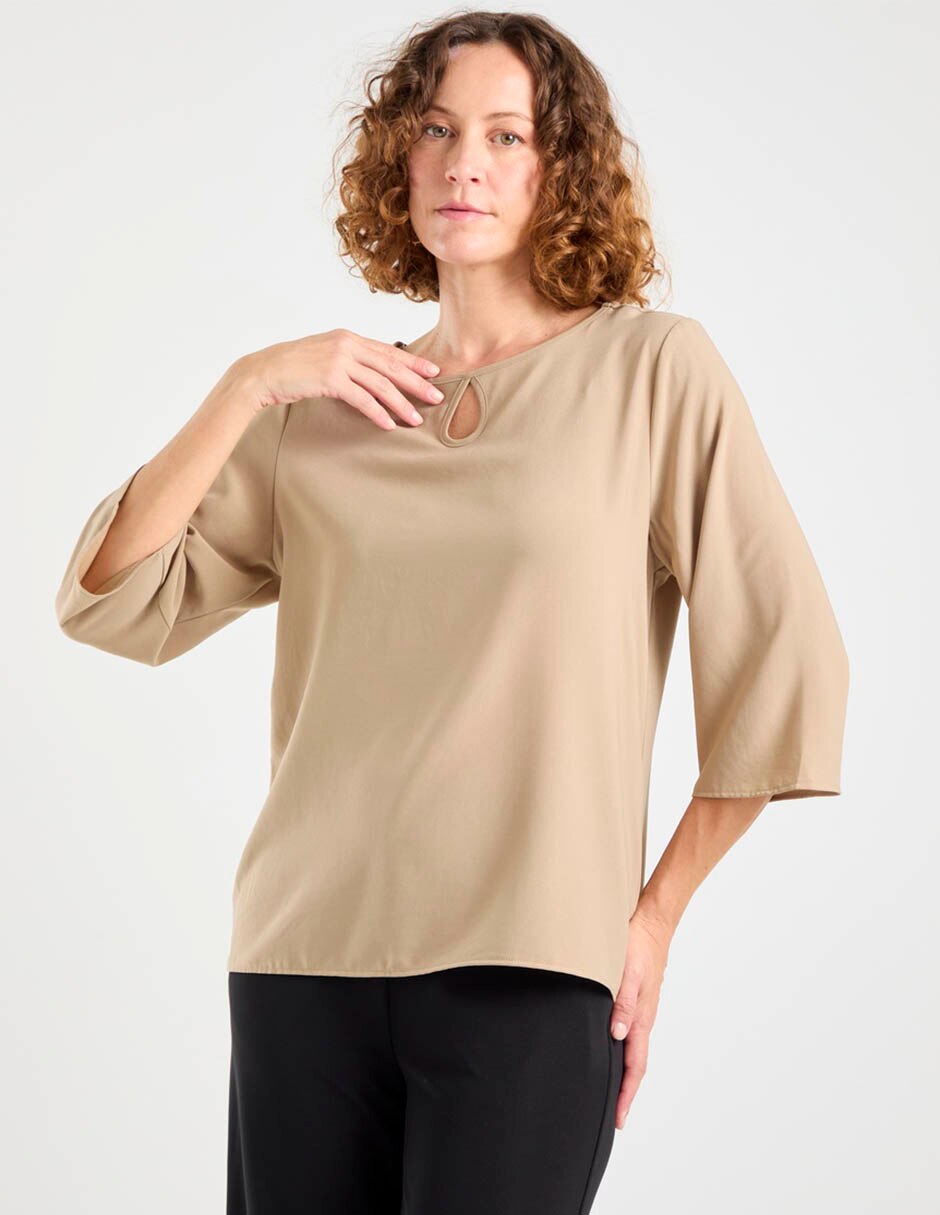 Blusa manga 3/4 para mujer Blusa manga 3/4 para mujer
