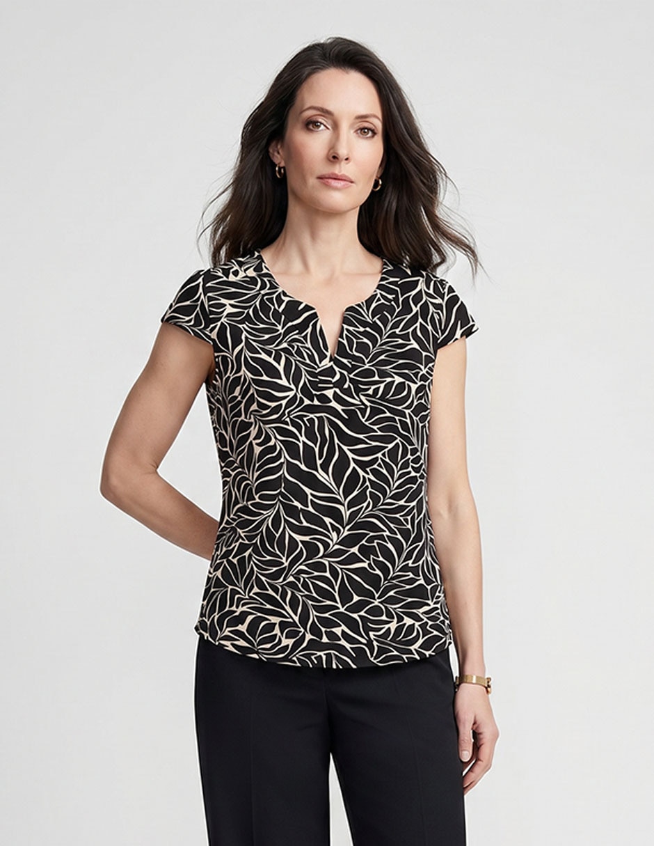 Blusa manga corta para mujer