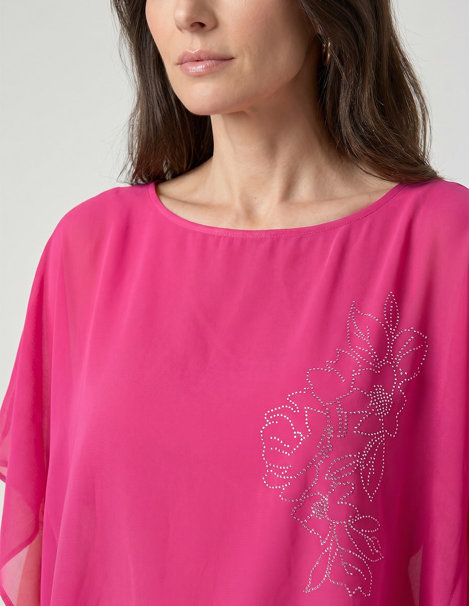 Blusa manga al codo para mujer 4