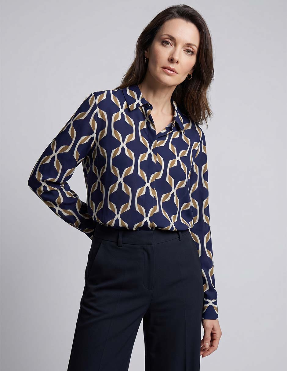 Blusa camisera manga larga para mujer Blusa camisera manga larga para mujer