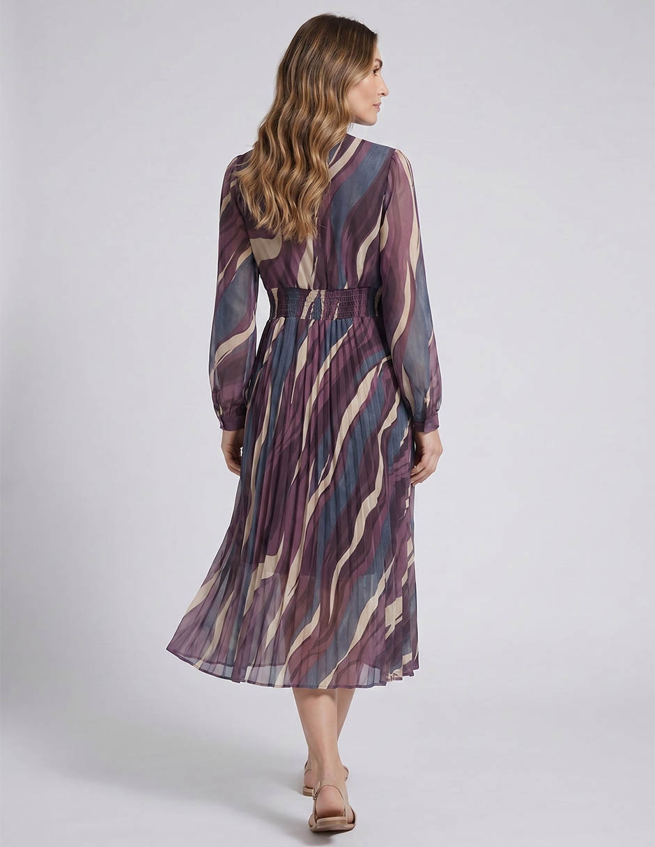 Vestido midi de fiesta escote V 2