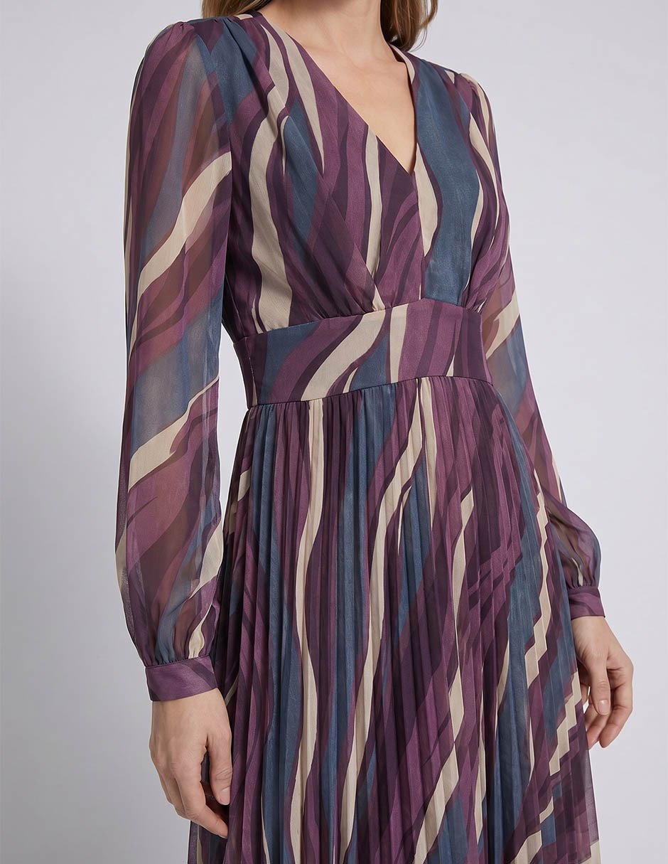 Vestido midi de fiesta escote V 3