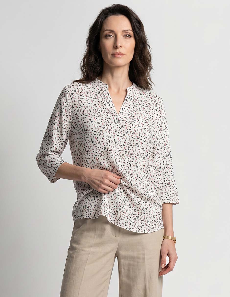 Blusa La Mode maga 3/4 para mujer