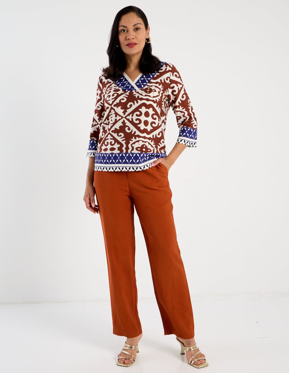 Pantalón La Mode recto para mujer