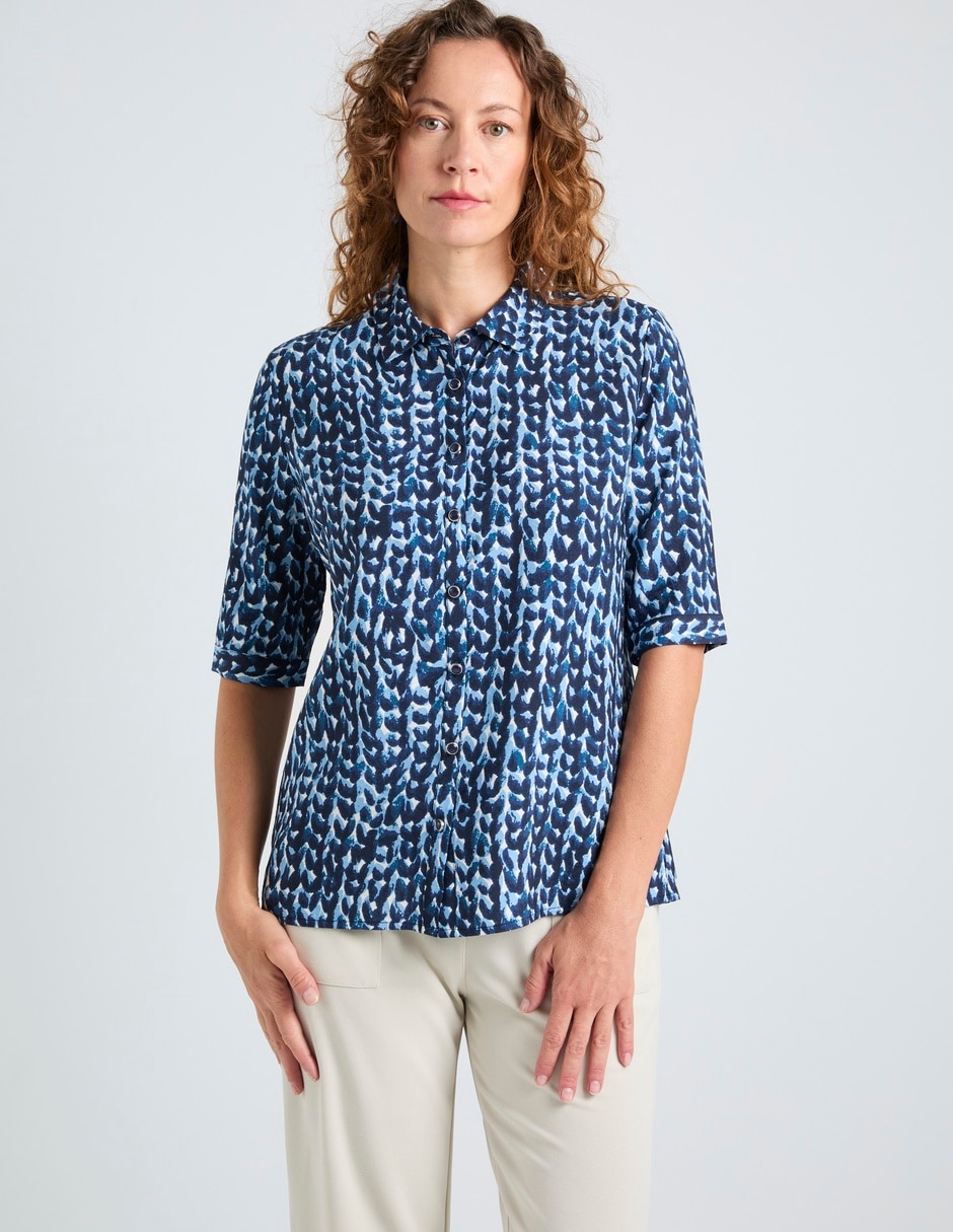 Blusa La Mode manga 3/4 para mujer
