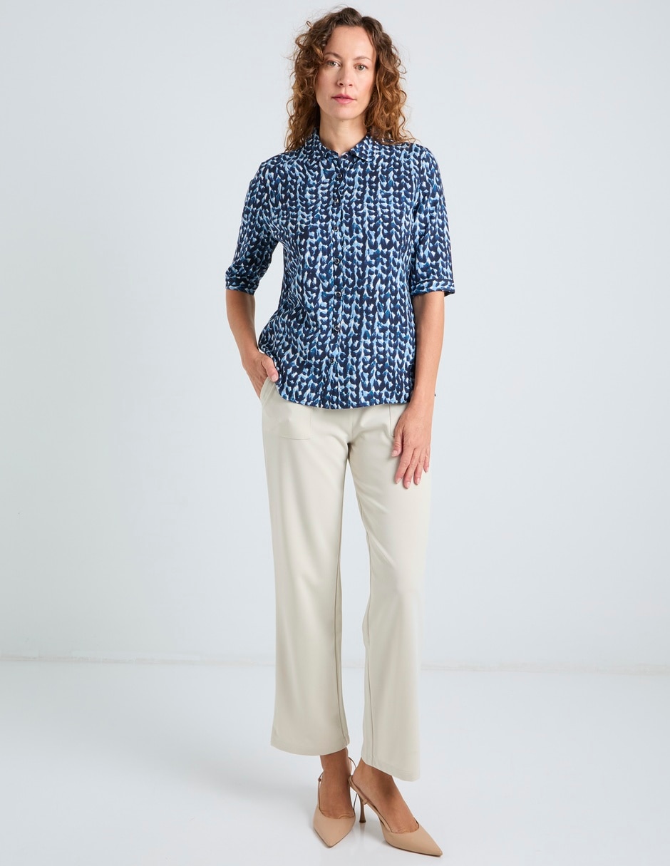 Blusa La Mode manga 3/4 para mujer