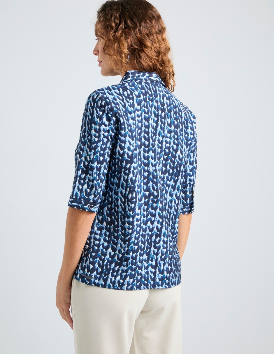Blusa La Mode manga 3/4 para mujer