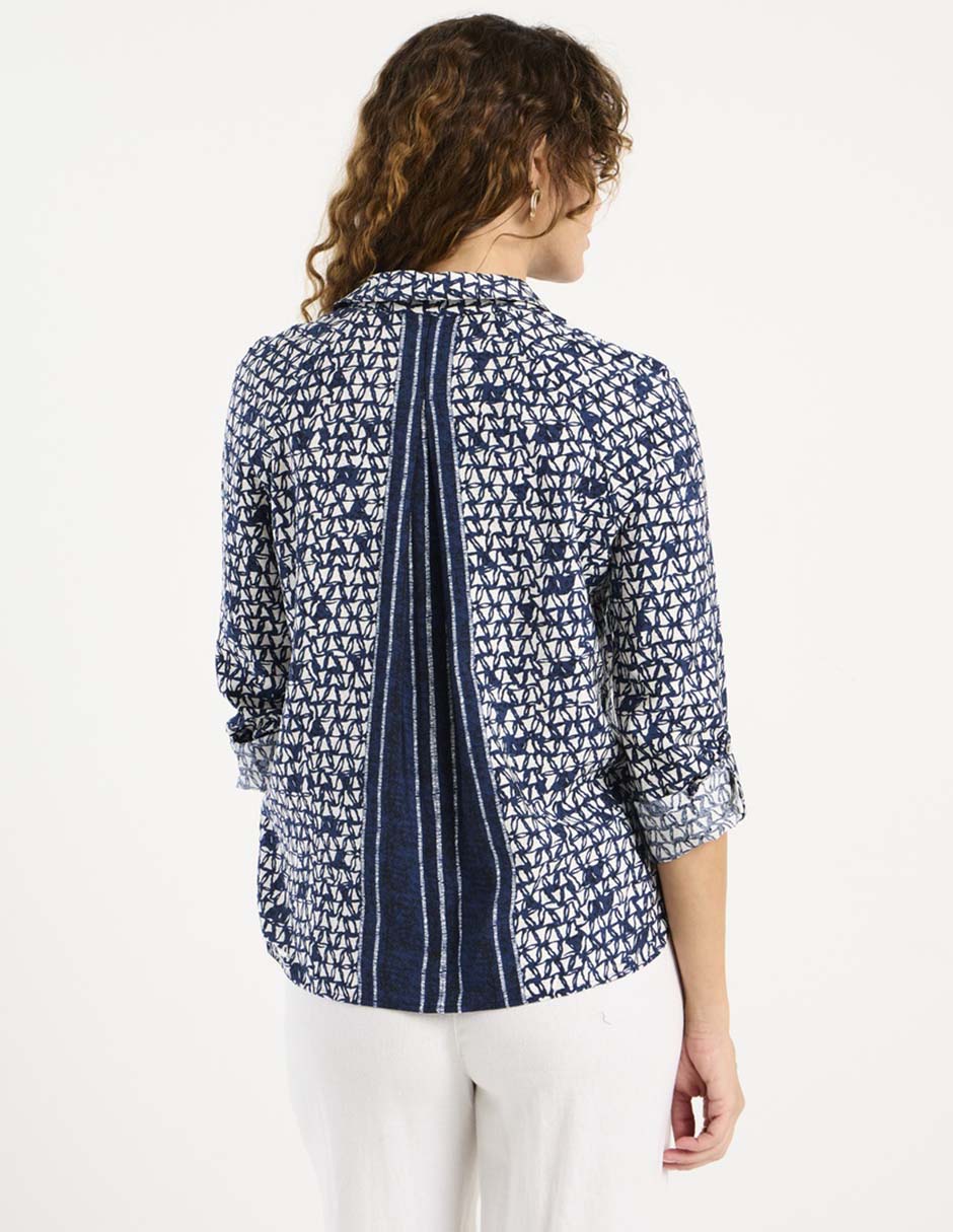 Blusa camisera La Mode manga larga para mujer