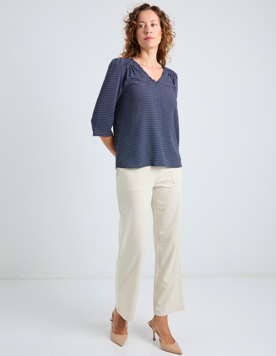 Blusa La Mode manga al codo para mujer