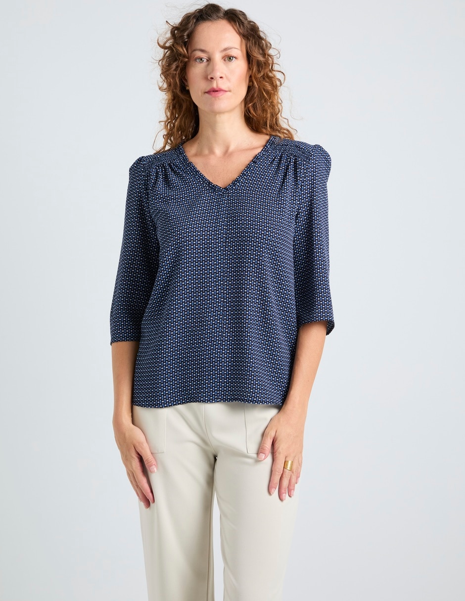Blusa La Mode manga al codo para mujer