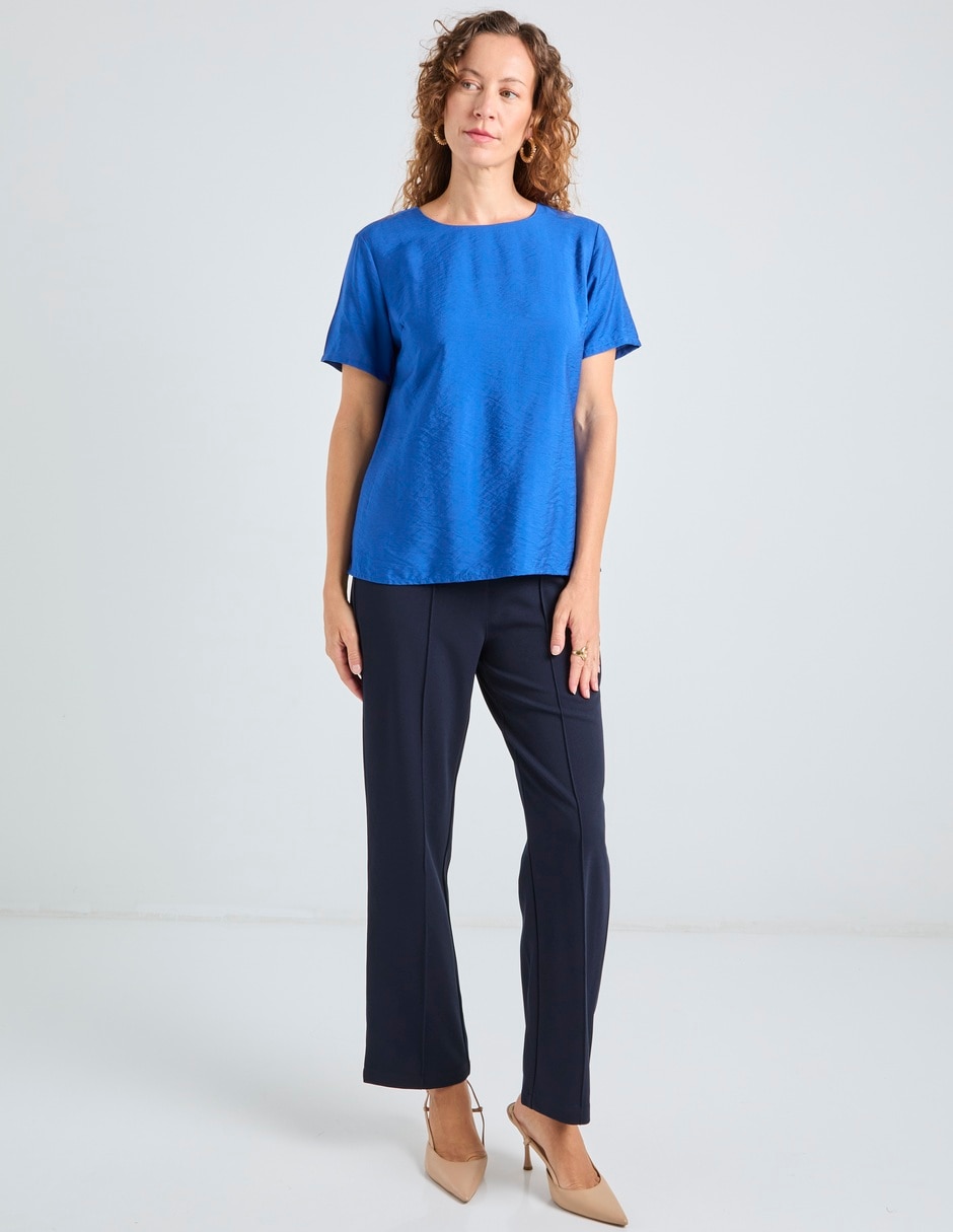 Pantalón Easy Pant La Mode Straight Para Mujer