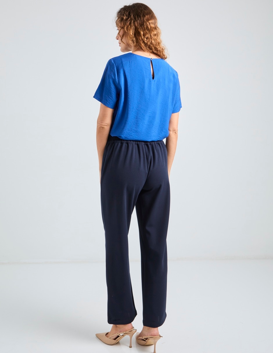 Pantalón Easy Pant La Mode Straight Para Mujer